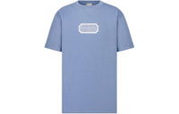 DIOR SS24 Men Letter Embroidery Crew Neck Short Sleeve T-Shirt Blue