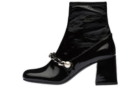 MIU MIU Naplak Ankle Boots Women's Black