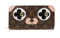 LOUIS VUITTON Zippy Leather Wallet Regular Women's Brown