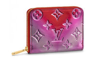 LOUIS VUITTON Zippy Lacquered Finish Calfskin Coin Purse Women's Gradient Pink