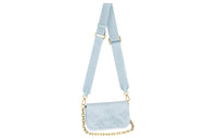 LOUIS VUITTON Wallet On Strap Bubblegram Blue Glacier