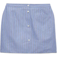 PRADA Striped Straight Hem Mini Skirt