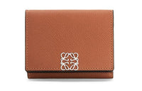 LOEWE Anagram Pebbled Cow Leather Wallet Women's Brown