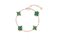 LOUIS VUITTON Color Blossom Bb Multi-Motif Bracelet Pink Gold Malachite And Diamonds