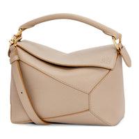 LOEWE Soft Grain Cow Leather Shoulder Bag, Crossbody Bag, Handbag Small Size Women's Sand