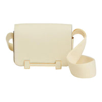 HERMES Geta Goatskin Wooden Sandal Bag Crossbody Bag Shoulder Bag Messenger Bag Women's Cream White
