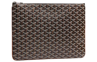 GOYARD SENAT Canvas With Leather Wallet Toiletry Bag Clutch Regular Unisex Brown