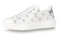 LOUIS VUITTON Time Out Sneakers 'White With Silver Monogram' Women's