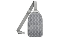 DIOR Adjustable Strap Sling Bag, Portable One Shoulder Backpack, Crossbody Bag Mini Men's Gray
