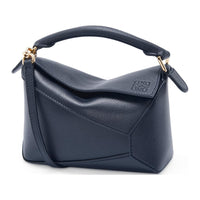 LOEWE Puzzle Soft Grain Calfskin Shoulder Bag, Crossbody Bag, Handbag Mini Women's Dark Marine Blue