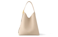 LOUIS VUITTON Leather Tote Handbag, Shoulder Bag Medium Size Women's Gray