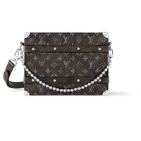 LOUIS VUITTON Trunk Monogram Matte Cow Leather Shoulder Bag Crossbody Bag Men's Black
