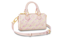 LOUIS VUITTON Speedy Embossed Cow Leather Pillow Bag, Shoulder Bag, Crossbody Bag, Handbag Extra Mini Women's Pink