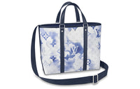 LOUIS VUITTON Canvas Tote Bag Shopping Bag Portable Crossbody Bag Shoulder Bag Men's Gradient Blue