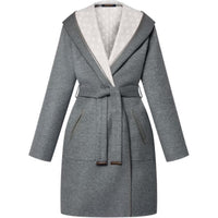 LOUIS VUITTON Coat Women's Gray White