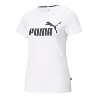 (WMNS) PUMA Essentials Logo T-shirt 'White Black' 586774-02