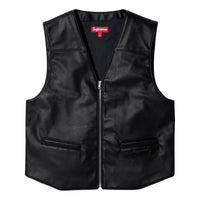 Supreme x Toy Machine Faux Leather Vest 'Black Red' SUP-SS24-074