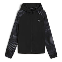 (WMNS) PUMA Favourite Velocity Printed Woven Running Jacket 'Black' 524035-82