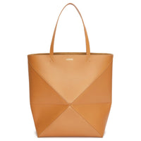 LOEWE Shiny Calfskin Tote Bag, Shopping Bag, Handbag Extra Large Men's Warm Desert