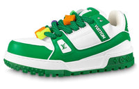 LOUIS VUITTON Trainer Maxi Low Top Stylish Skateboarding Shoes Men's White Green