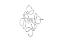 LOEWE Brass Brooches Unisex Silver