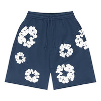 Denim Tears Cotton Wreath Logo Shorts 'Navy White' 402-080-30