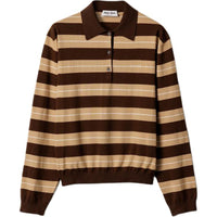 MIU MIU SS25 Polo Shirt Women's Cocoa Brown