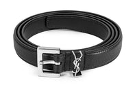 SAINT LAURENT Monogram Logo Plaque Belt
