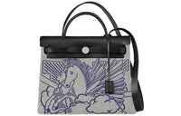 HERMES Herbag Zip Canvas With Leather Canvas Bag, Handbag, Shoulder Bag, Crossbody Bag Women's Black
