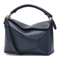 LOEWE Puzzle Cow Leather Shoulder Bag, Crossbody Bag, Handbag Small Size Women's Dark Marine Blue