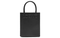LOEWE Smooth Cow Leather Sheet Music Bag Tote Bag Shopping Bag Shoulder Bag Crossbody Bag Handbag Regular Women's Black