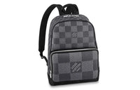 LOUIS VUITTON CAMPUS Coated Canvas Backpack Men's Gray
