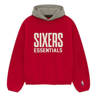 Fear of God Essentials x NBA Philadelphia 76ers Hoodie 'Red Grey' 192AL246600F