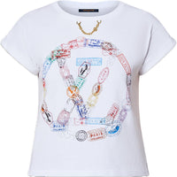 LOUIS VUITTON Travel Stamp Lv Circle T-Shirt