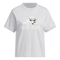 (WMNS) adidas China T-Shirt 'Grey White' JI6865