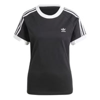 (WMNS) adidas Adicolor Classics Slim 3-Stripes T-Shirt 'Black White' IK4051