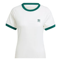 (WMNS) adidas originals Vrct Graphic T-Shirt 'White Green' IN4110