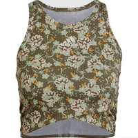 (WMNS) adidas Grow Positivity Cropped Flowers Training Tank Top 'Green' HR4658