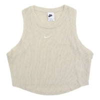 (WMNS) Nike Sportswear Essentials Ribbed Cropped Tank Top 'White' FB8280-104