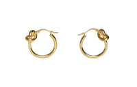 CELINE Knot Small Hoops In Brass With Gold Finish