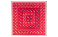 LOUIS VUITTON Silk Silk Scarf Women's Rose Red