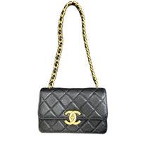 CHANEL 19Bag Leather Handbag Shoulder Bag Women's Black
