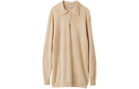 MIU MIU Long-Sleeved Knitted Polo Shirt
