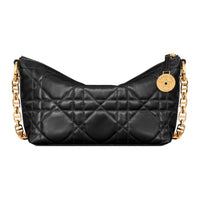 DIOR Lambskin One Shoulder Handbags Women's Black