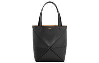LOEWE Puzzle Fold Calfskin Tote Bag, Shopping Bag, Handbag Mini Men's Black