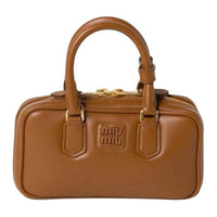 MIU MIU Arcadie Series Leather Shoulder Bag Crossbody Bag Handbag Mini Women's Connyk Brandy
