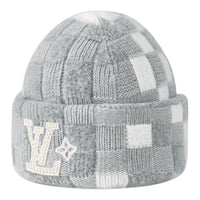 LOUIS VUITTON Sheep Wool Beanies Unisex Gray