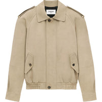 SAINT LAURENT Suede Bomber Jacket