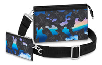 LOUIS VUITTON Gaston Wearable Wallet Sunrise Monogram Eclipse Black/Grey/Multi