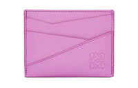 LOEWE Puzzle Cow Leather Card Holder Men's Rock Rose